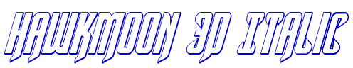 Hawkmoon 3D Italic police de caractère